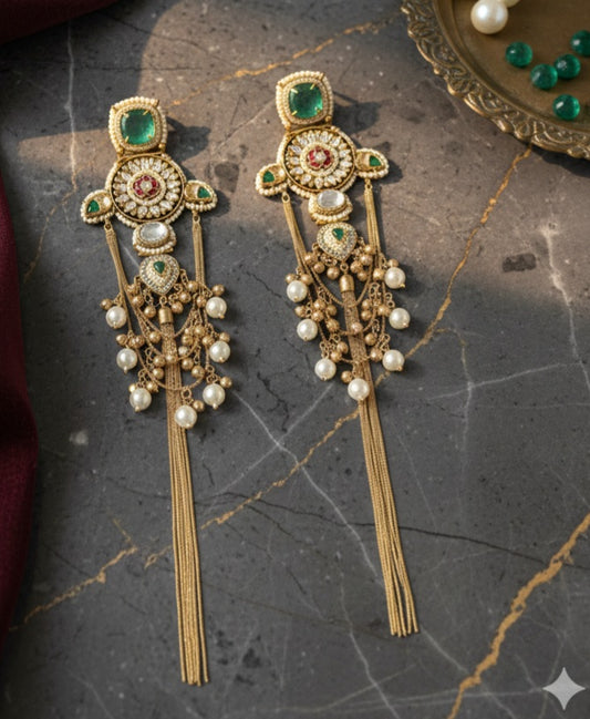 SUHAAG KASHMIRI GHOONGROO LONG EARRINGS FOR WOMEN