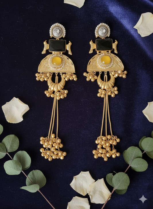 GANGA WATERFALL GOLDPLATED EARRINGS FOR WOMEN