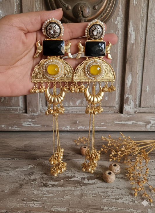 GANGA WATERFALL GOLDPLATED EARRINGS FOR WOMEN