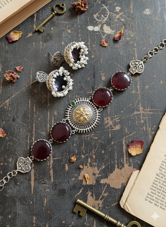 MANDALA RED DUALTONE CHOKER SET