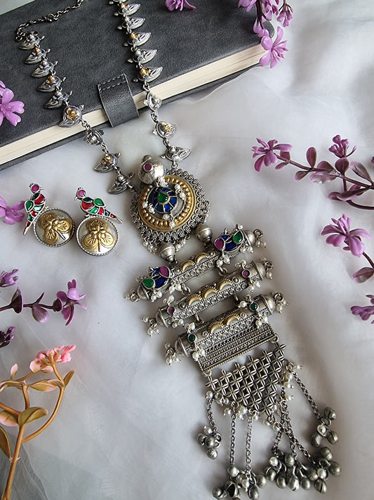 NAVELI FUSION LONG STATEMENT NECKLACE WITH EARRINGS