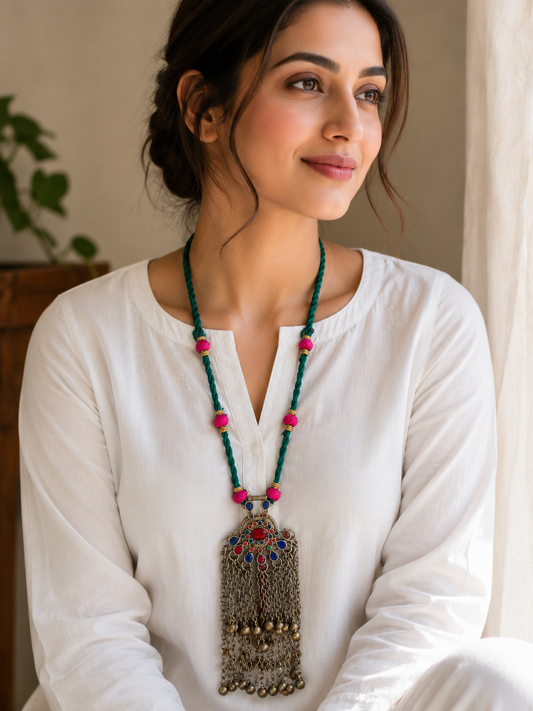 DARPAN OLD VINTAGE AFGANI PENDENT SET
