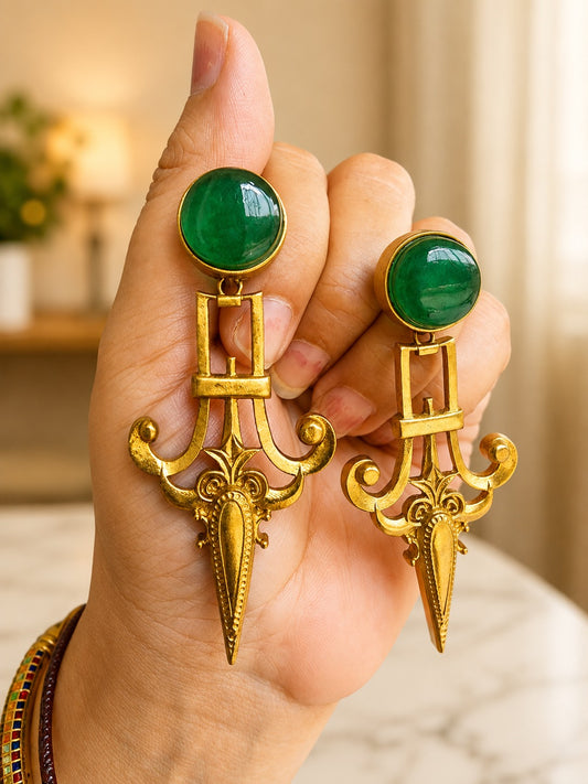 ROOP BRASS GOLDPLATED EARRINGS FOR WOMEN