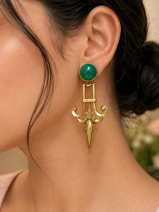 ROOP BRASS GOLDPLATED EARRINGS FOR WOMEN