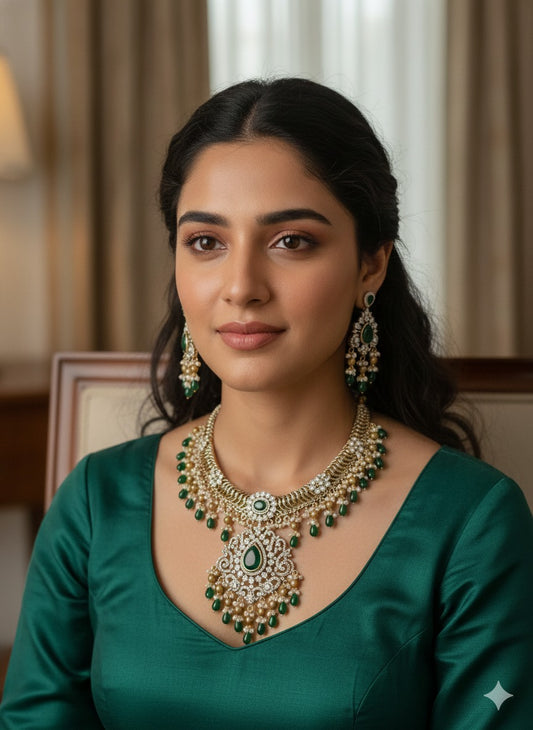 DURGA HERITAGE GOLD NECKLACE WITH EARRINGS