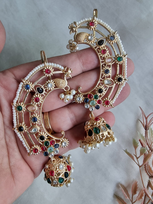GITANJALI GOLD PLATED KUNDAN EARCUFF FOR WOMEN
