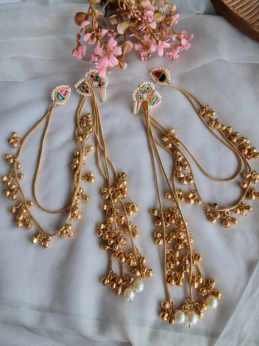 KAHANI LONG GHOONGROO HANDMADE EARRINGS FOR WOMEN