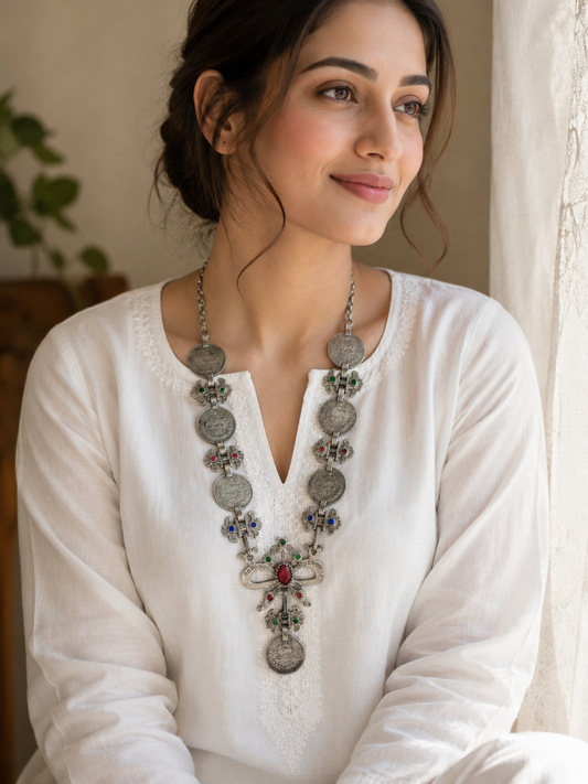 GULMOHAR OLD VINTAGE AFGHANI NECKLACE