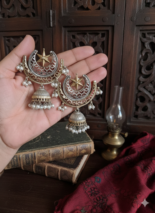 KASHI DUALTONE BRASS EARRINGS FOR WOMEN