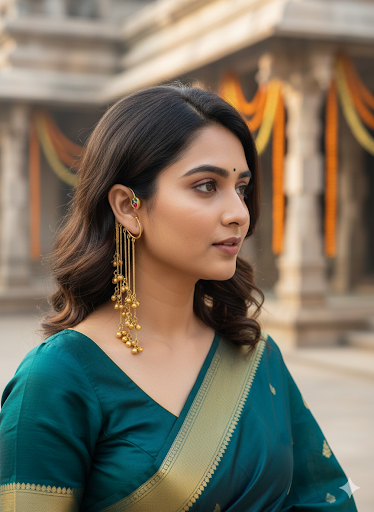 JHILMIL GOLD PLATED KASHMIRI EARCUFF FOR WOMEN