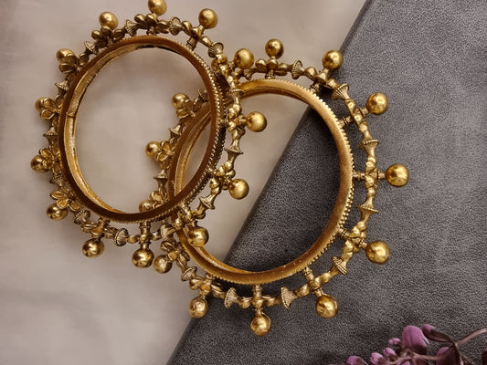 PIHAR RAJWADI GOLD PLATED BANGLES