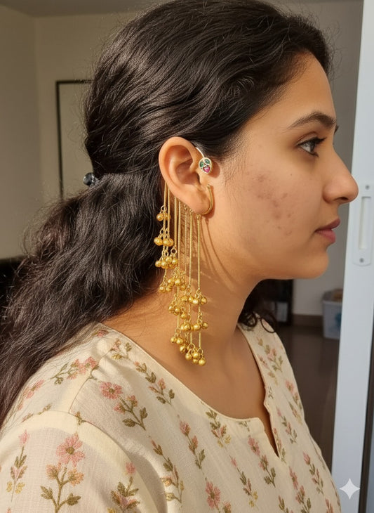 JHILMIL GOLD PLATED KASHMIRI EARCUFF FOR WOMEN