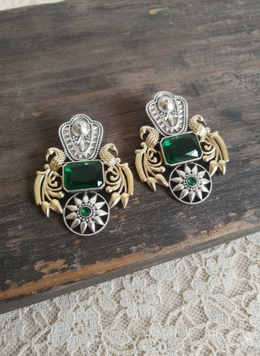 MAYURI DUALTONE BEASS EARRINGS FOR WOMEN