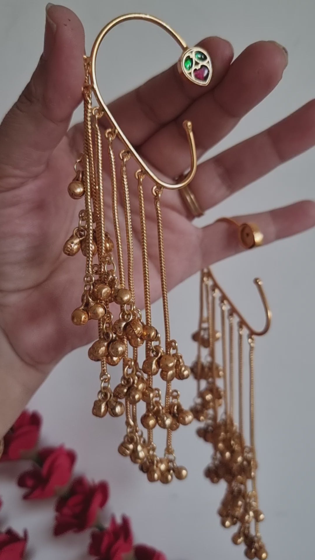 JHILMIL GOLD PLATED KASHMIRI EARCUFF FOR WOMEN