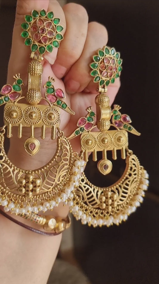 MAHI GOLD PLATED LONG  EARRINGS FOR WOMEN